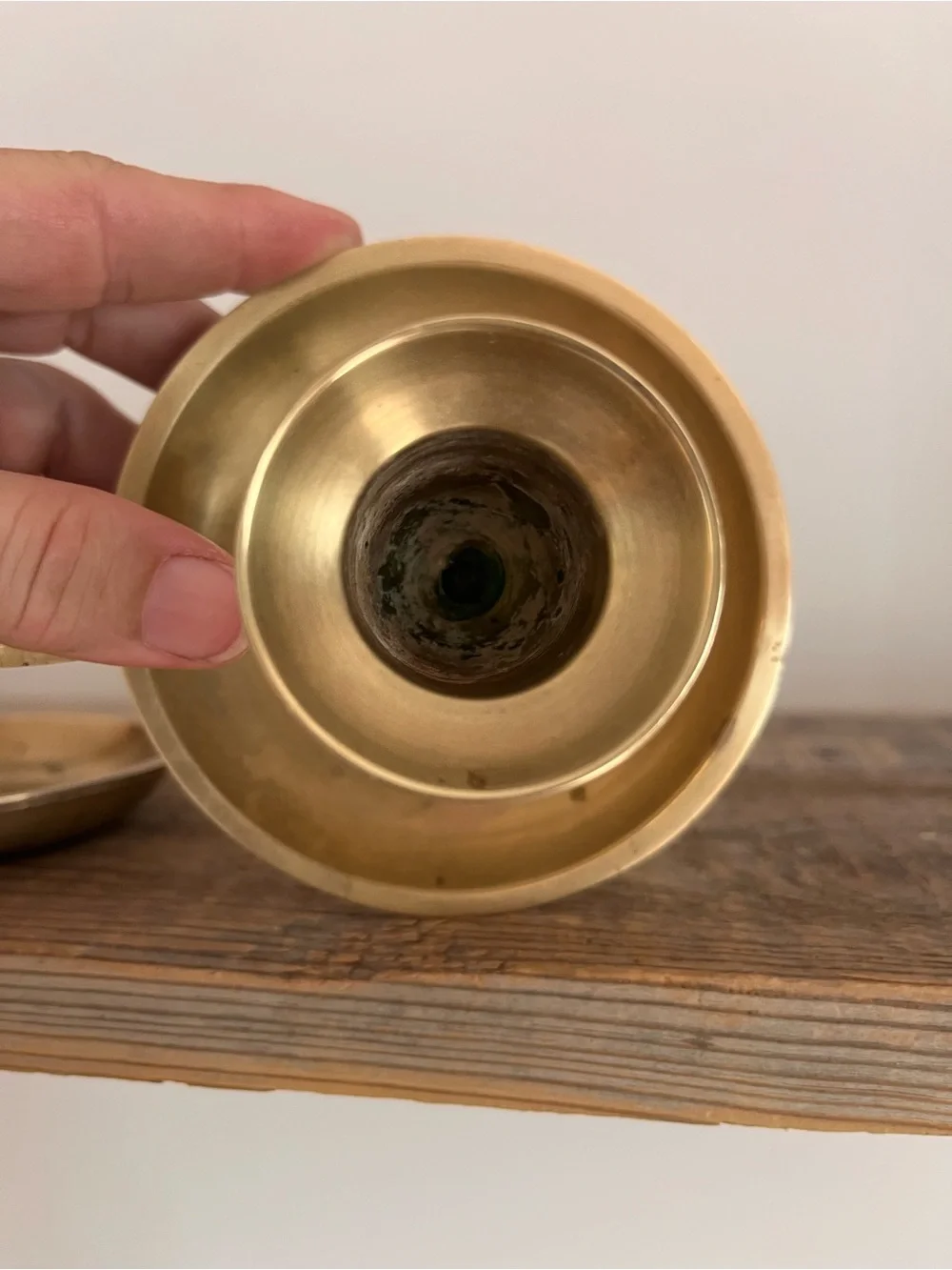 Brass Chamberstick Candle Holders - Pair